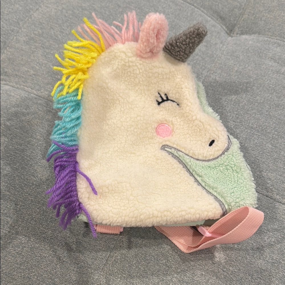 Unicorn Plush Bag with Rainbow Mane